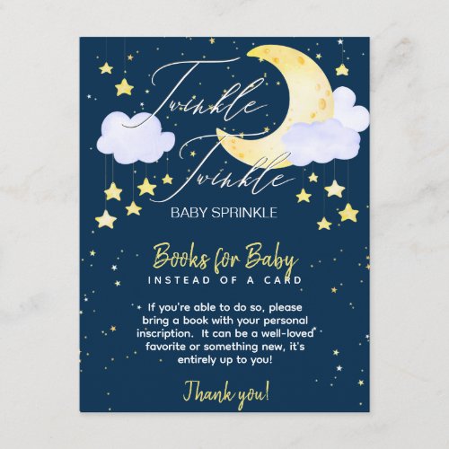 Twinkle Twinkle Baby Sprinkle Books for Baby Enclo Enclosure Card