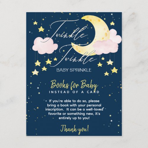 Twinkle Twinkle Baby Sprinkle Books for Baby  Enclosure Card