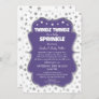 Twinkle Twinkle Baby Sprinkle purple invitations
