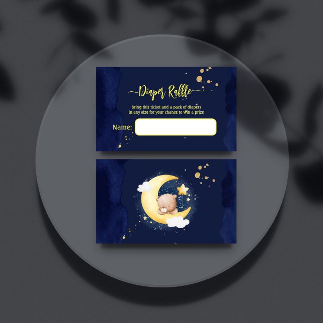 Twinkle twinkle blue baby shower diaper raffle enclosure card (Twinkle twinkle blue baby shower diaper raffle enclosure card)