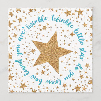 Twinkle Twinkle Boy Baby Shower Invitation