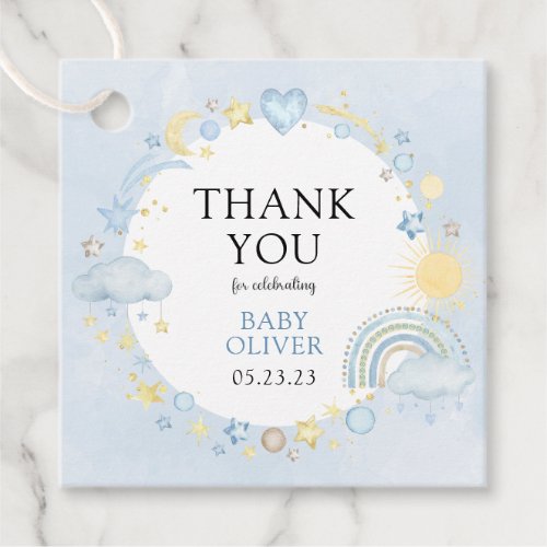 Twinkle Twinkle Boy Baby Sip and See Thank You Favor Tags