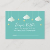 Twinkle Twinkle Diaper Raffle Baby Shower Enclosure Card