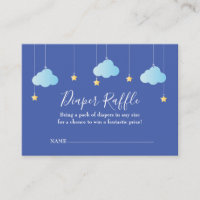 Twinkle Twinkle Diaper Raffle Baby Shower Enclosure Card