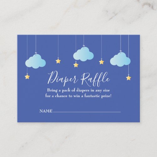 Twinkle Twinkle Diaper Raffle Baby Shower Enclosure Card