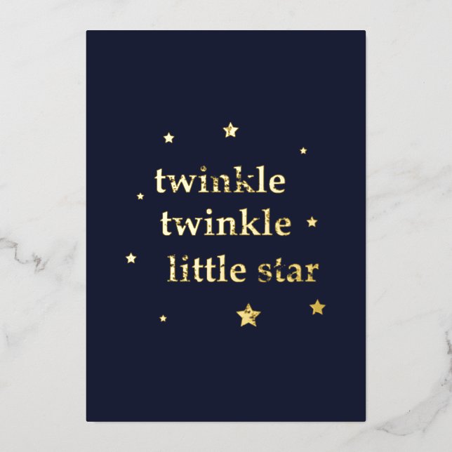 Twinkle Twinkle Foil Holiday Card (Front)