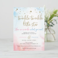 Twinkle Twinkle Gender Reveal Prompts Card