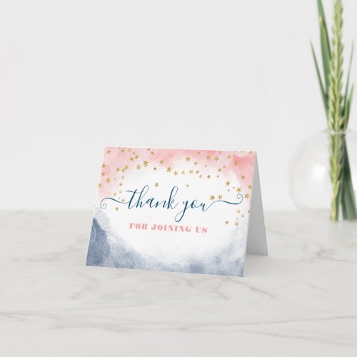 Twinkle Twinkle Gender Reveal Thank You Cards