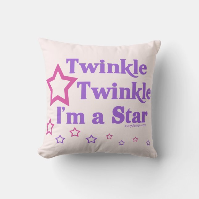 Twinkle Twinkle I'm a Star Throw Pillow (Front)