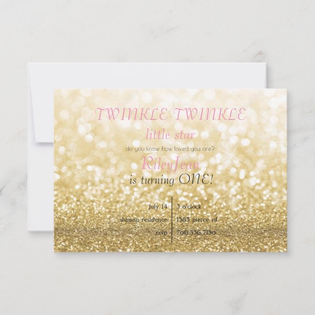 Twinkle twinkle invitation (Front)