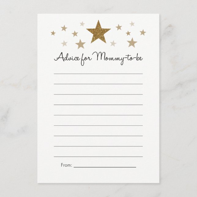 Twinkle Twinkle Little Advice Cards (Front)