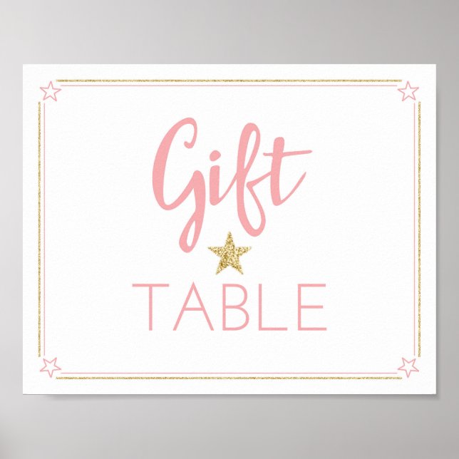 Twinkle Twinkle Little Baby Shower Gift Table sign (Front)