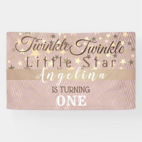 Twinkle Twinkle Little Star 1st Birthday Banner