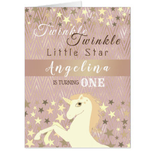 Twinkle Twinkle Little Star 1st Birthday Card