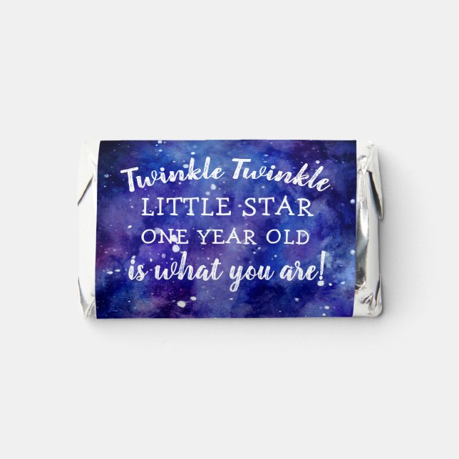Twinkle Twinkle Little Star 1st Birthday Thank you Hershey's Miniatures (Front)