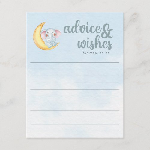 Twinkle twinkle little star advice baby shower enclosure card