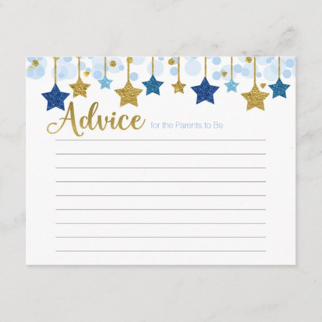 Twinkle Twinkle Little Star Advice Card (Front)