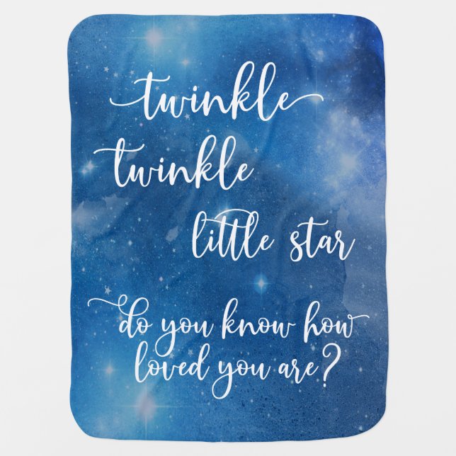 Twinkle Twinkle Little Star Baby Blanket (Front)