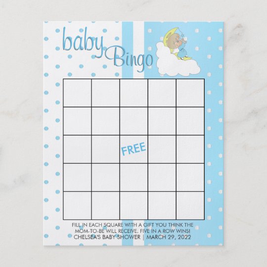 Twinkle Twinkle Little Star Baby Boy Bingo Flyer Zazzle Com
