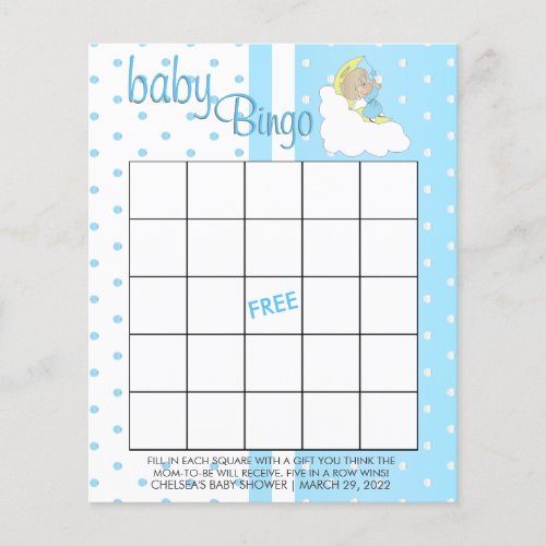Twinkle Twinkle Little Star _  Baby Boy _ Bingo Flyer