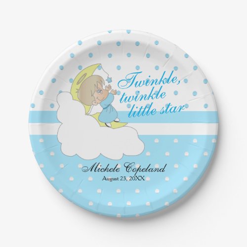 Twinkle Twinkle Little Star _  Baby Boy Paper Plates