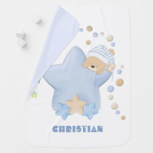 Twinkle Twinkle Little Star Baby Boy Teddy Bear Ba Blanket
