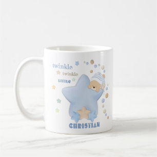 Twinkle Twinkle Little Star Baby Boy Teddy Bear Coffee Mug