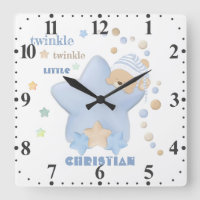 Twinkle Twinkle Little Star Baby Boy Teddy Bear Sq