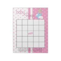 Twinkle, Twinkle Little Star -  Baby Girl - Bingo Notepad