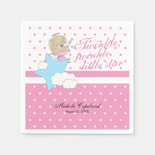 Twinkle Twinkle Little Star _  Baby Girl Napkins