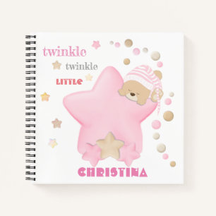 Twinkle Twinkle Little Star Baby Girl Teddy Bear N Notebook