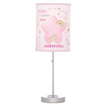 Twinkle Twinkle Little Star Baby Girl Teddy Bear Table Lamp