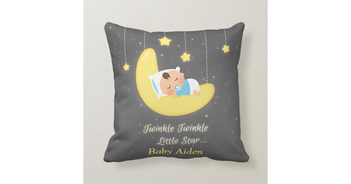 Twinkle Twinkle Little Star Baby Nursery Decor Throw Pillow