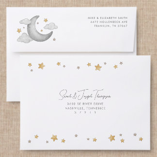 Twinkle, Twinkle, Little Star Baby Shower Addressed Envelopes