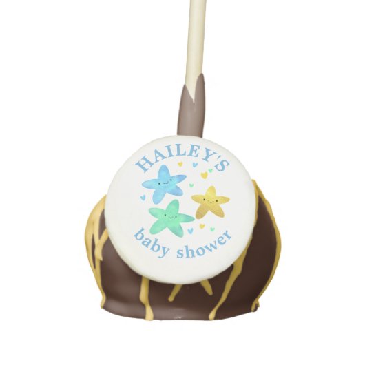 Twinkle Twinkle Little Star Baby Shower Cake Pops (Front)