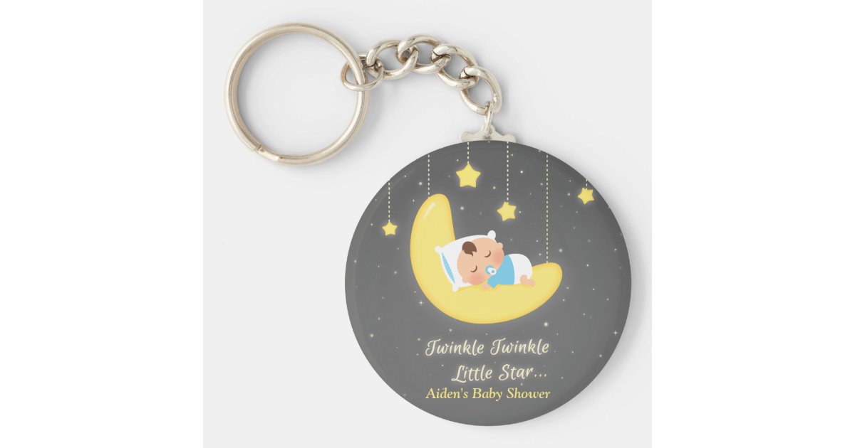 Twinkle Twinkle Little Star Baby Shower Favors Keychain Zazzle Com
