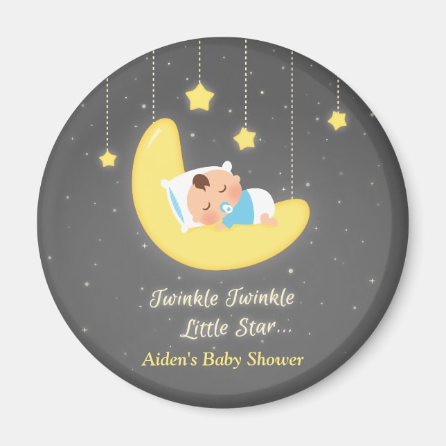 Twinkle Twinkle Little Star Baby Shower Favors Magnet (Front)