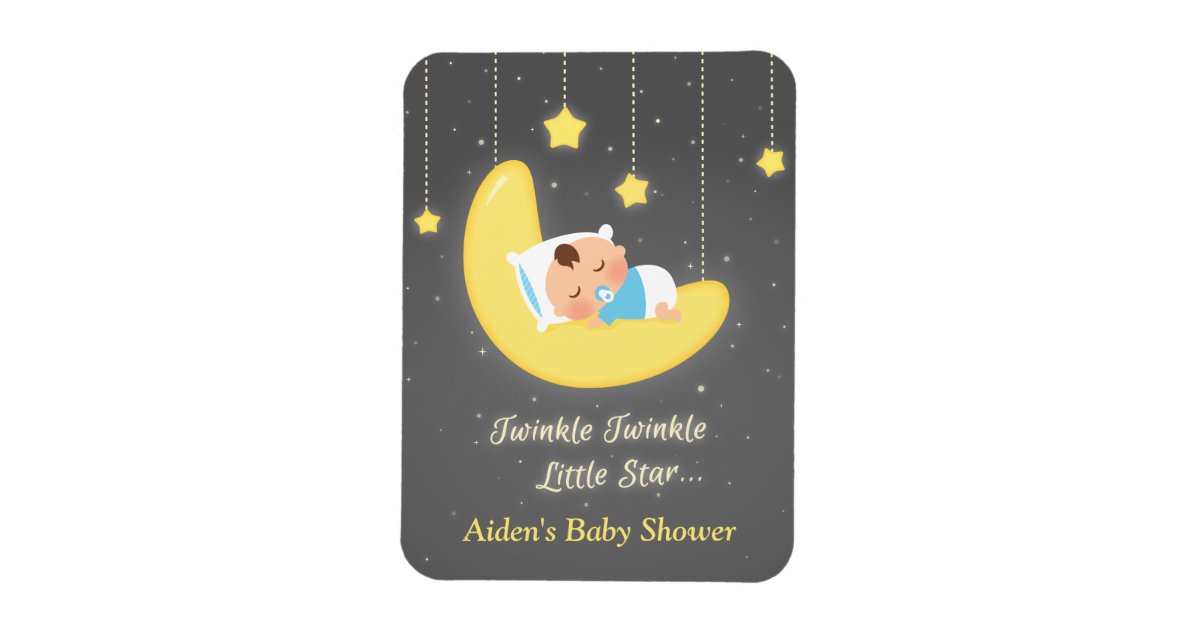 Twinkle Twinkle Little Star Baby Shower Favors Magnet Zazzle Com