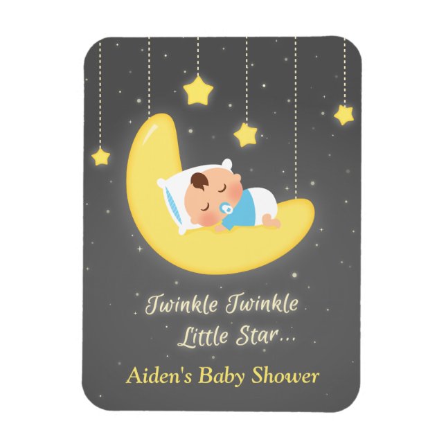 Twinkle Twinkle Little Star Baby Shower Favors Magnet (Vertical)
