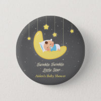 Twinkle Twinkle Little Star Baby Shower Favors Pinback Button