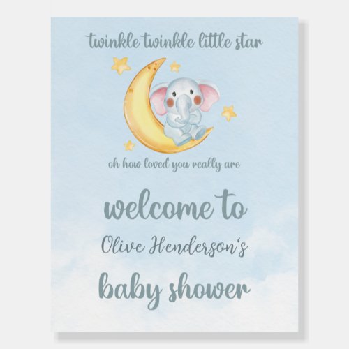 Twinkle twinkle little star baby shower foam board