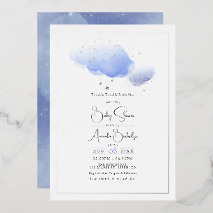 Twinkle Twinkle Little Star Baby Shower Foil Invitation
