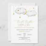 Twinkle Twinkle Little Star Baby Shower, Gray Gold Invitation