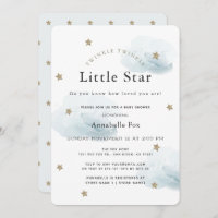 Twinkle Twinkle Little Star Baby Shower Invitation