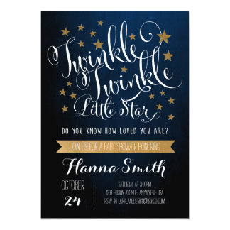 Twinkle Twinkle Little Star Baby Shower Invitation