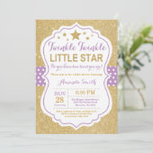 Twinkle Twinkle Little Star Baby Shower Invitation (Standing Front)