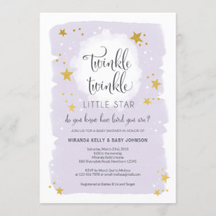Twinkle Twinkle Little Star Baby Shower Invitation