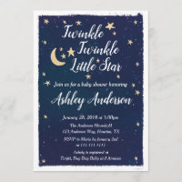 Twinkle Twinkle Little Star Baby Shower Invitation