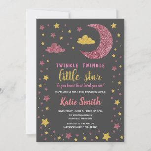 Twinkle Twinkle Little Star Baby Shower Invitation