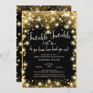 Twinkle Twinkle Little Star Baby Shower Invitation